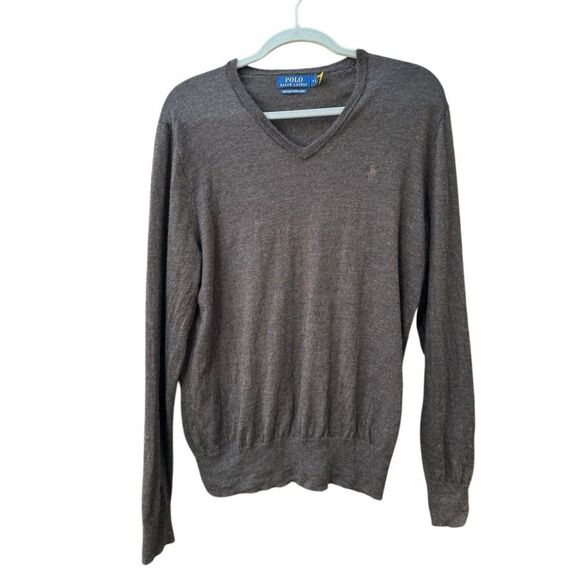 Polo Ralph Lauren Men's Washable Merino Wool Sweater in Grey Size Medium - Picture 2 of 6